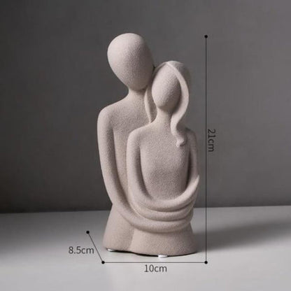 Statuette couple en céramique