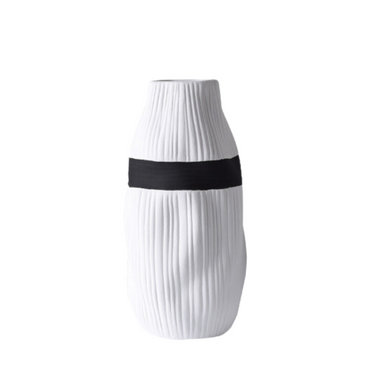 Vase blanc et noir en céramique